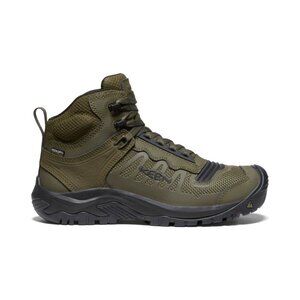 KEEN Footwear Men's Reno Waterproof Mid (Soft Toe)  |  Dark Olive/Black Size 11.